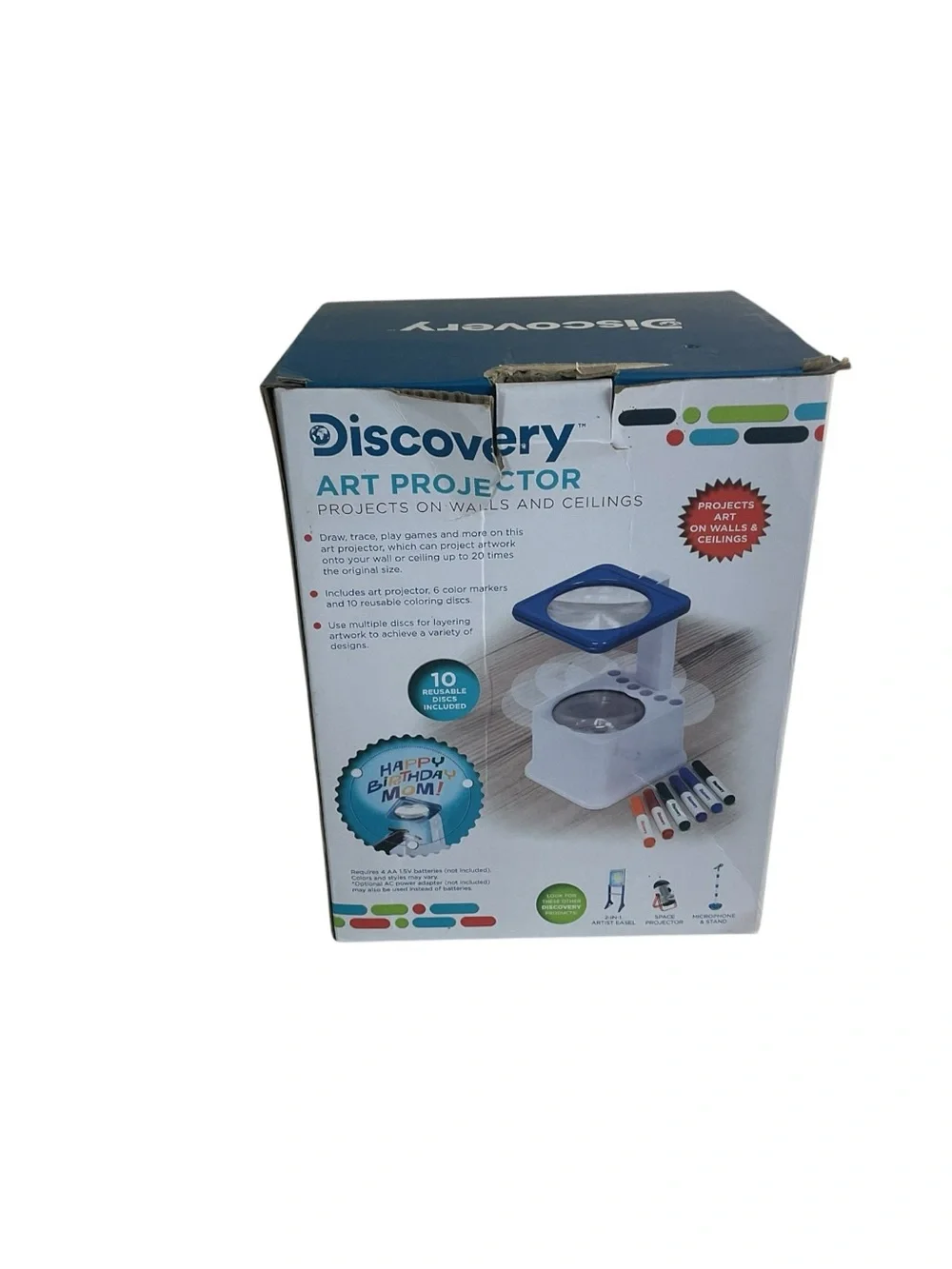Discovery Art Projector Kids Drawing & Tracing Set 10 Discs 5 Markers Tested Wor